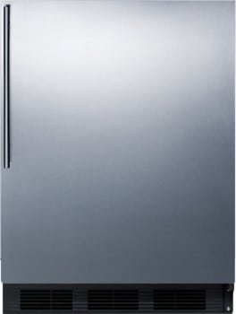 Summit FF63BKSSHV - 24" Freestanding Undercounter Refrigerator with Professional Handle