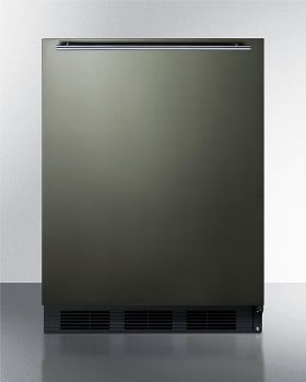 Summit FF63BKBIKSHHADA - 24 Inch Built-In All-Refrigerator in Black Stainless Steel