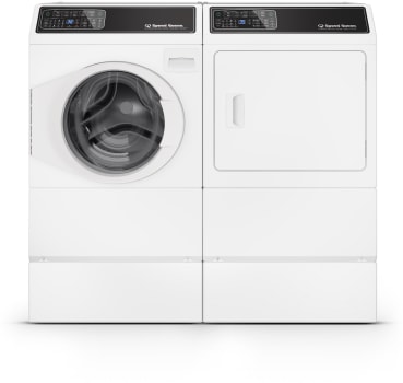 Speed Queen SPWADREW70091 - Washer with paired Dryer in White on Pedestals