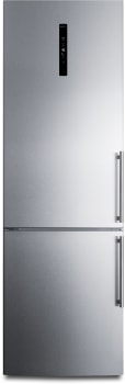 Summit FFBF249SS2IMLHD - 24 Inch Counter Depth Bottom Freezer Refrigerator