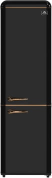Forno Storico FFFFD174522BLK - Storico 22-Inch Retro Bottom Freezer Fridge