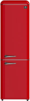 Forno Storico FFFFD174522RED - Storico 22-Inch Retro Bottom Freezer Fridge