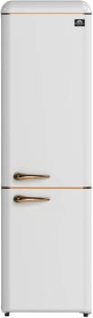 Forno Storico FFFFD174522WHT - Storico 22-Inch Retro Bottom Freezer Fridge
