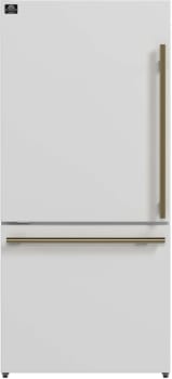 Forno Espresso - Milano FFFFD178631WHT - 31 Inch Freestanding Bottom Mount Refrigerator in Front View