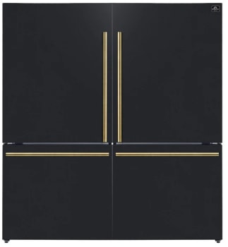 Forno Espresso - Milano FFFFD178760 - Milano 2-Piece 62-Inch Freestanding Dual Bottom Freezer Refrigerator in Black