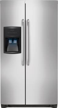 Frigidaire Ffhs2622ms 36 Inch Side By Side Refrigerator With Ice Water Dispenser Puresource Filter Readyselect Controls Gallon Door Storage Spillsafe Glass Shelves Humidity Controlled Crisper Drawers Tall Door Design And 26 0 Cu Ft Capacity