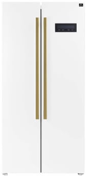 Forno Salerno FFRBI180533WHT - 33 Inch Freestanding Side by Side Refrigerator in Front View
