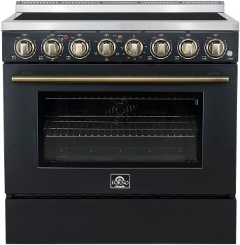 Forno Paolo FFSEL601136BLK - Paolo 36 Inch Black Freestanding Electric Range