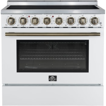 Forno Paolo FFSEL601136WHT - 36 Inch White Freestanding Electric Range