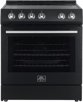 Forno Espresso Leonardo FFSEL601230BLK - 30 Inch Slide-In Electric Range in Front View