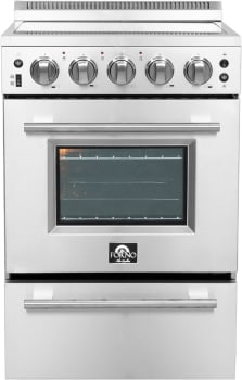 Forno Loiano FFSEL606924 - 24 Inch Freestanding Electric Range in Front View