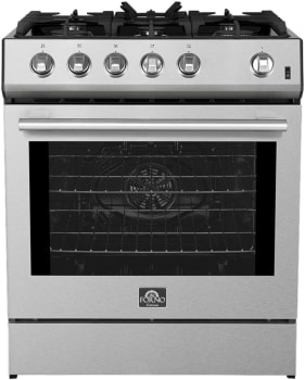 Forno Espresso Leonardo FFSGS111630 - Leonardo 30 Inch Slide-In Gas Range in Front View