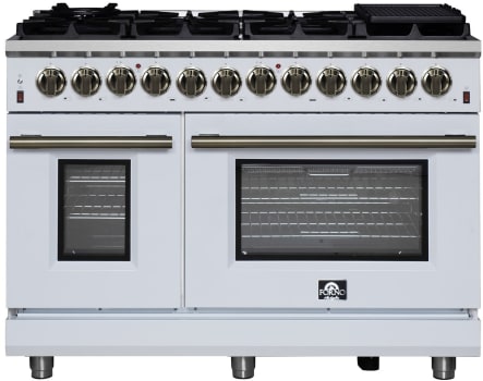 Forno Massimo FFSGS612548WHT - Forno Massimo 48-Inch Freestanding Dual Fuel Range