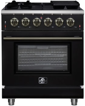 Forno Massimo FFSGS623930BLK - Forno Massimo 30-Inch Freestanding Gas Range