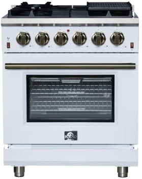 Forno Massimo FFSGS623930WHT - Forno Massimo 30-Inch Freestanding Gas Range