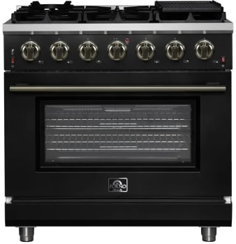 Forno Massimo FFSGS623936BLK - Forno Massimo 36-Inch Freestanding Gas Range