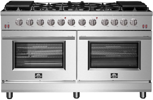 Forno Massimo FFSGS623960 - Massimo 60-Inch Freestanding Gas Range, 10 Burners, True Convection Oven