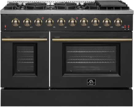 Forno Galiano FFSGS624448BLK - Galiano – 48″ Freestanding Gas Range in Front View