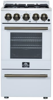 Forno Lamazze FFSGS626520WHT - Lamazze 20" 2.05 cu. ft. Freestanding Gas Range