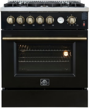 Forno Giovanni FFSGS627430BLK - Giovanni 30-inch Gas Range in Front View