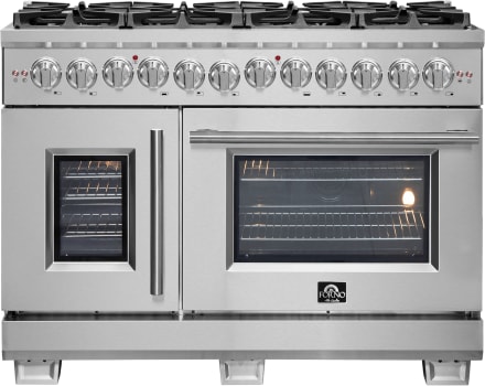 Forno Capriasca FFSGS638748 - 48 Inch Freestanding French Door Dual Fuel Range in Front View