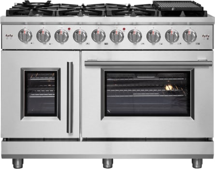 Forno Massimo FFSGS643948 - 48 Inch Freestanding French Door Gas Range in Front View