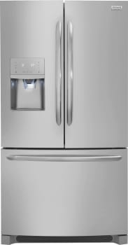 Frigidaire Fghb2868tf 36 Inch French Door Refrigerator With 26 8 Cu Ft Capacity Store More Flip Up Shelves Cool Zone Drawer Crispseal Gliding Crispers Puresource Ultra Ii Filter Even Temp Effortless Freezer Drawers Energy Star Rated And