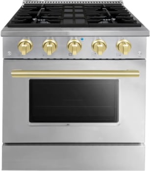 Forte FGR304BSSBR 30 Inch Freestanding Gas Range with 4 Sealed Burners ...