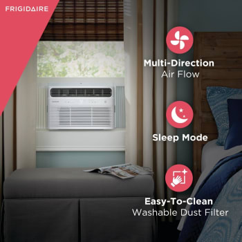 Frigidaire FHWW064WD1 - 6,000 BTU Window Smart Air Conditioner Key Features, Frigidaire Window-Mounted Room Air Conditioner Multi-Direction Airflow