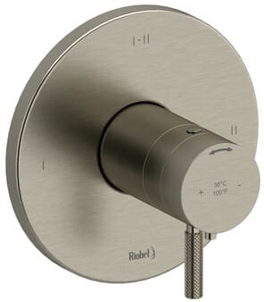 Rohl RIU™ TRUTM23KNBN - Riu™ Single Lever Handle Thermostatic & Pressure Balance Trim with 3 Functions and Knurled Handle in Brushed Nickel