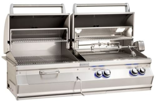 Fire Magic Aurora A830I A830I7LAPCB - 46-Inch Built-In Gas &amp; Charcoal Combo Grill With One Infrared Burner