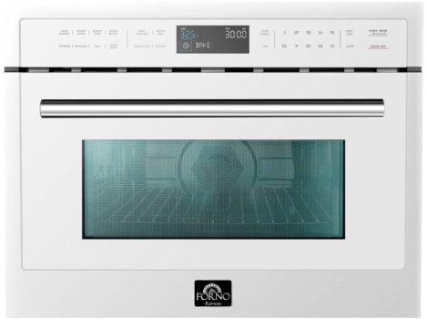 Forno Oliena FMWDR309324WHT - 24 Inch Built-In Microwave Convection Oven in Front View