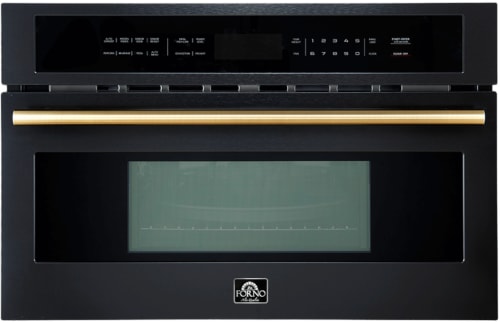 Forno Oliena FMWDR309330BLK - 30 Inch Built-In Microwave Convection Oven in Front View