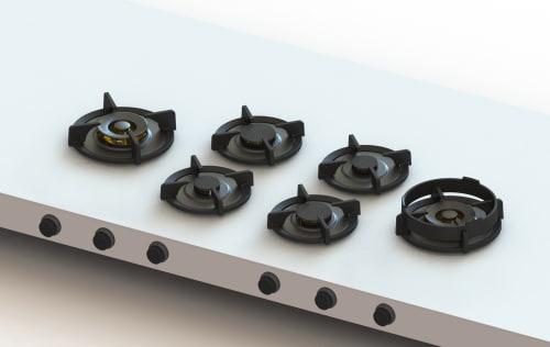 Pitt Cooking Foessa Professional Edition FOESSA6PFLP - 6 Burner Foessa Brass