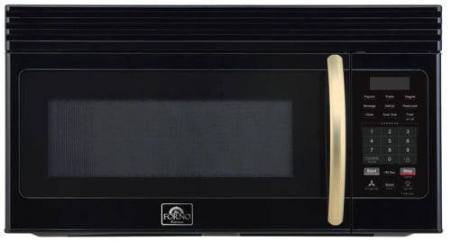 Forno Scalo FOTR300730BLK - Scalo 30-Inch Over the Range Microwave, Black – 1.6 cu.ft, 300 CFM Vent, Touch Control, LED Light