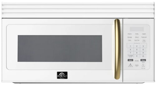 Forno Scalo FOTR300730WHT - Scalo 30-Inch Over the Range Microwave, White – 1.6 cu.ft, 300 CFM Vent, Touch Control, LED Light