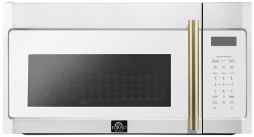 Forno Fornace FOTR303830WHT - Fornace 30-Inch Over the Range Convection Microwave, White – 1.5 cu. ft, 300 CFM Vent, Touch Control, LED Light