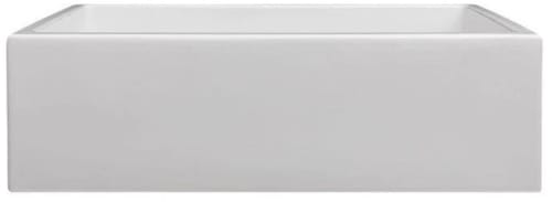 ZLINE Venice FRC5131WH33 - 33-Inch Venice Farmhouse Apron Front Single Bowl Reversible Fireclay Kitchen Sink with Bottom Grid in White Gloss