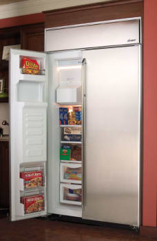 Dacor EF42BDCBSS 42 Inch Built in Side by Side Refrigerator with