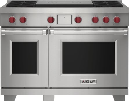 Wolf M Series DF48450FSP - 48" Dual Fuel Range - 4 Burners and French Top