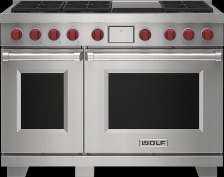 Wolf M Series DF48650GSPLP - 48" Dual Fuel Range - 6 Burners and Infrared Griddle