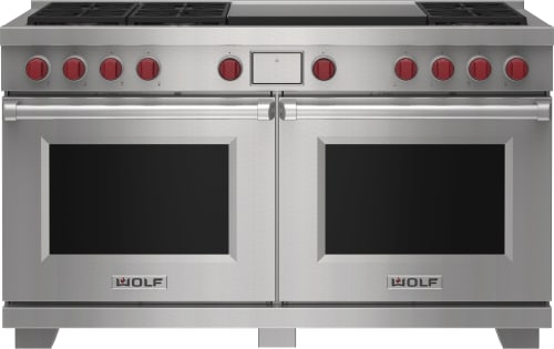 Wolf M Series DF60650DGSP - 60" Dual Fuel Range - 6 Burners and Infrared Dual Griddle