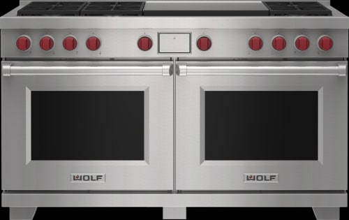 Wolf M Series DF60650DGSPLP - 60" Dual Fuel Range - 6 Burners and Infrared Dual Griddle