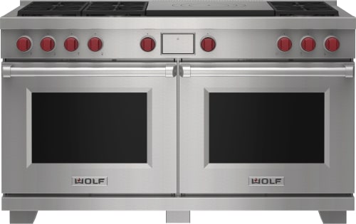 Wolf M Series DF60650FSP - 60" Dual Fuel Range - 6 Burners and French Top