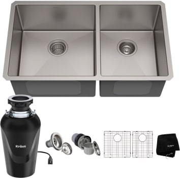 Kraus Standart PRO Series KHU1033310075MB - 33 Inch Undermount Double Bowl Stainless Steel Kitchen Sink