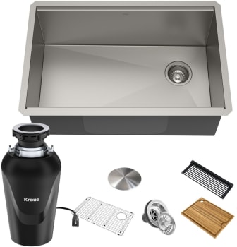 Kraus KWU1102710075MB - 27 Inch Kore™ Undermount Workstation Single Bowl Kitchen Sink with Accessories