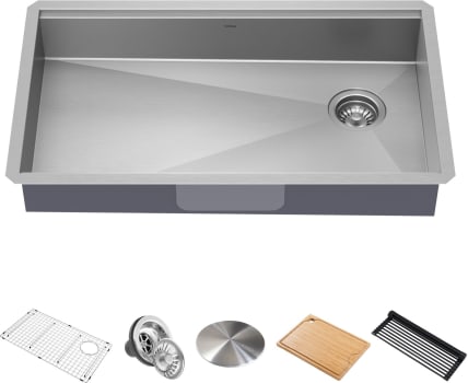Kraus KWU1103255 - 32 Inch Kore™ Undermount Workstation Single Bowl Kitchen Sink with Accessories