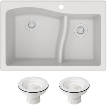 Kraus Quarza Series KGD442WHITEPST1WH - Front