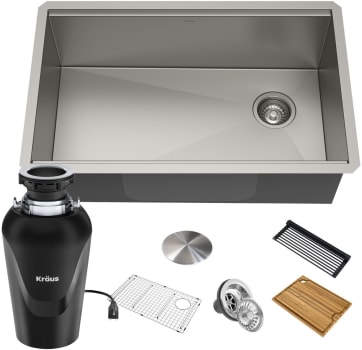 Kraus KWU1103210075MB - 32 Inch Kore™ Undermount Workstation Single Bowl Kitchen Sink with Accessories