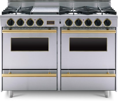 FiveStar TPN5117BSW - 48 Inch Freestanding Gas Range with 6 Open Burners